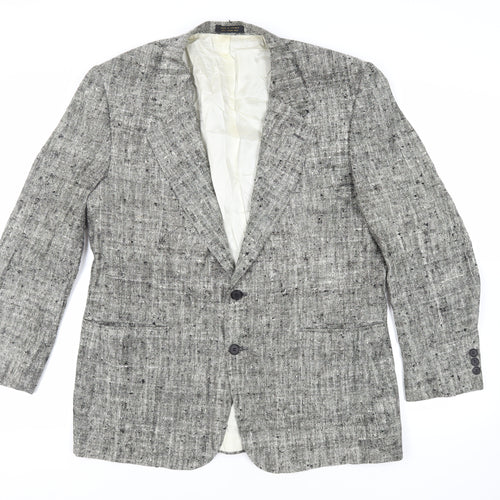 TownCraft Mens Grey Polyester Jacket Blazer Size 46 Regular