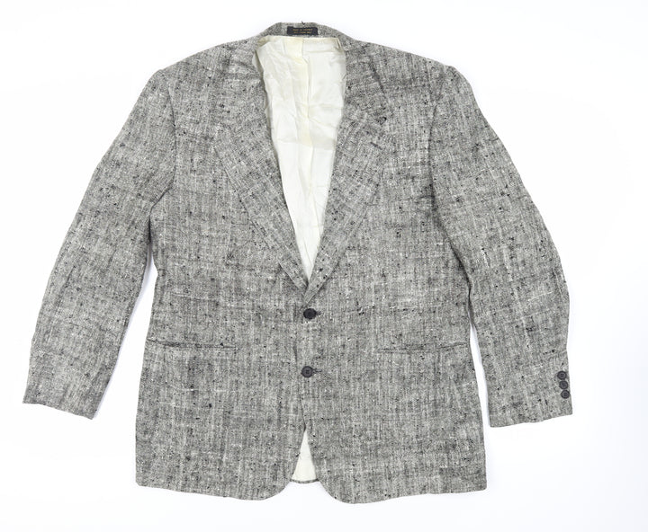 TownCraft Mens Grey Polyester Jacket Blazer Size 46 Regular