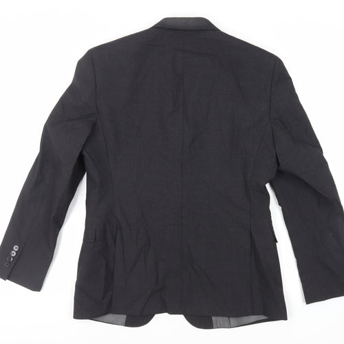 John Lewis Mens Black Polyester Jacket Suit Jacket Size 40 Regular