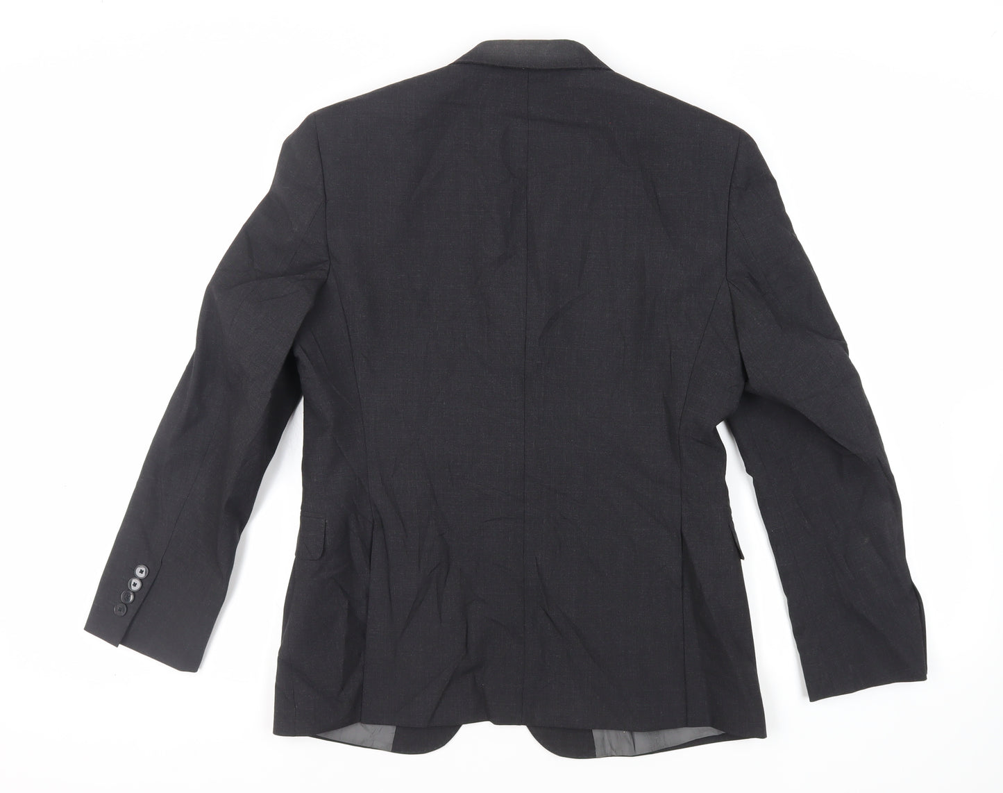 John Lewis Mens Black Polyester Jacket Suit Jacket Size 40 Regular