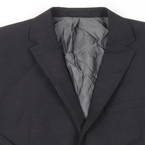 John Lewis Mens Black Polyester Jacket Suit Jacket Size 40 Regular