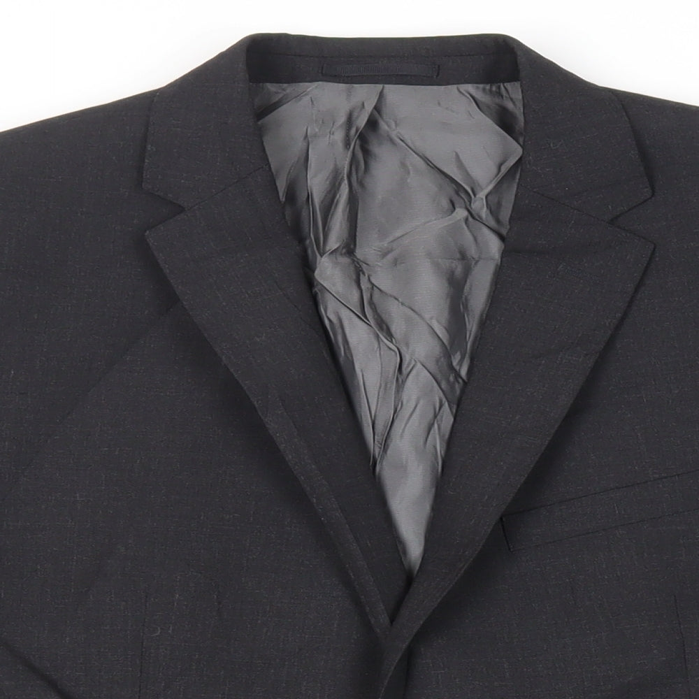 John Lewis Mens Black Polyester Jacket Suit Jacket Size 40 Regular