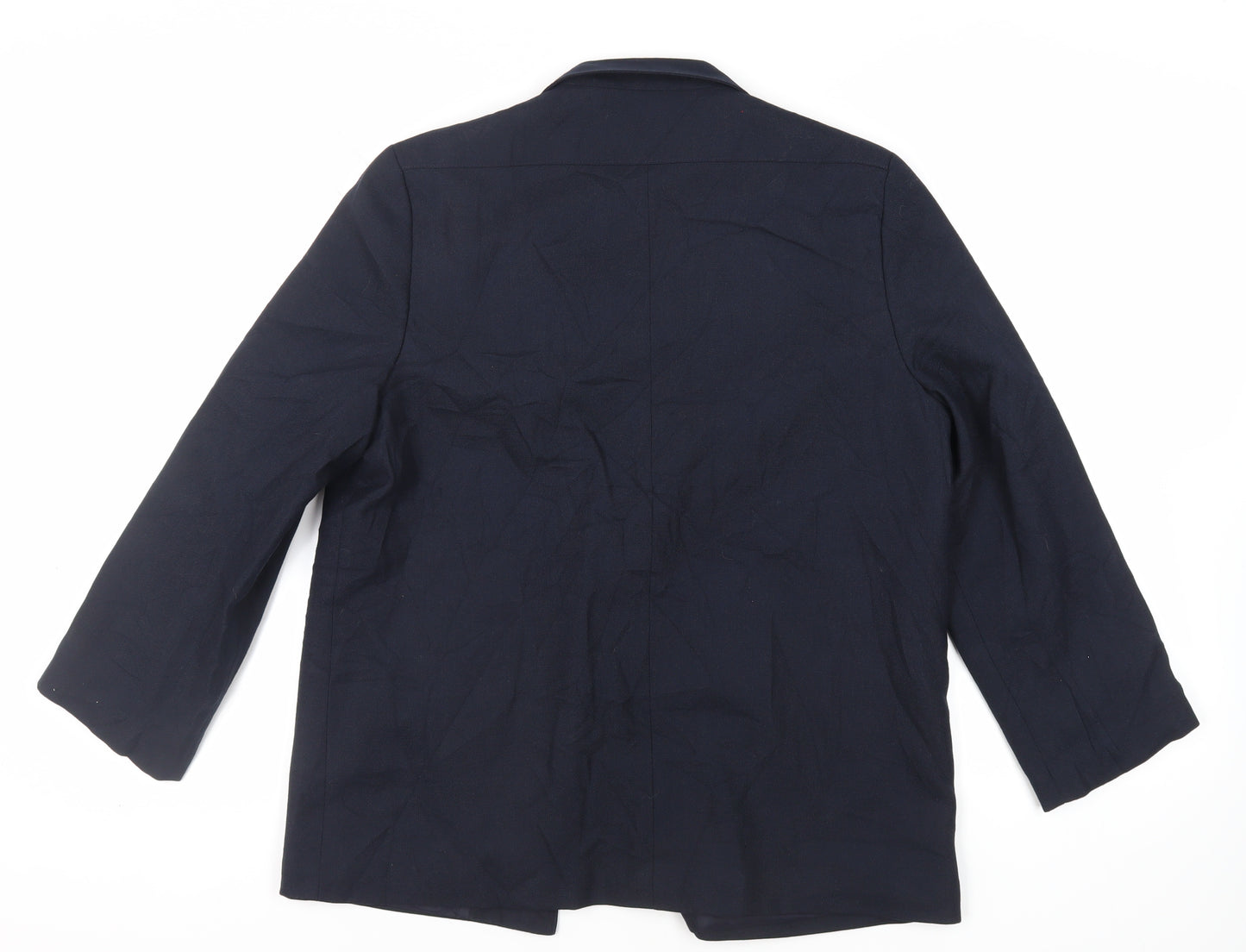 EWM Womens Blue Jacket Blazer Size 12 Button - Vintage