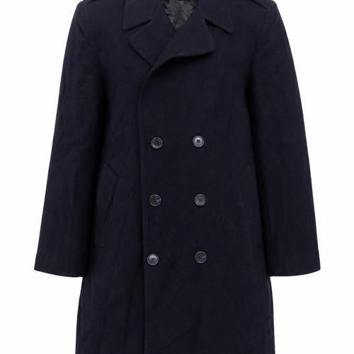 London Fog Womens Blue Overcoat Coat Size L Button - Vintage