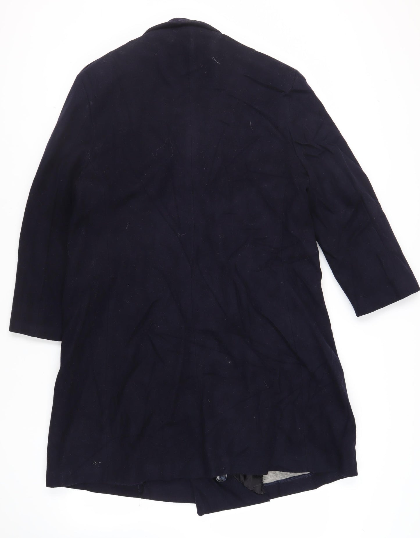 London Fog Womens Blue Overcoat Coat Size L Button - Vintage