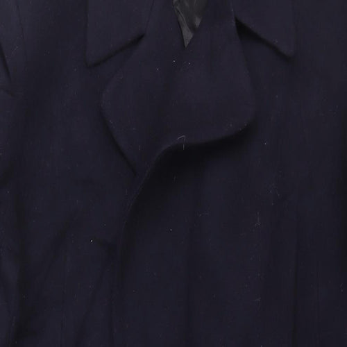London Fog Womens Blue Overcoat Coat Size L Button - Vintage