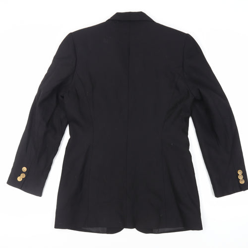 CONTEXT Womens Black Jacket Blazer Size 12 Button