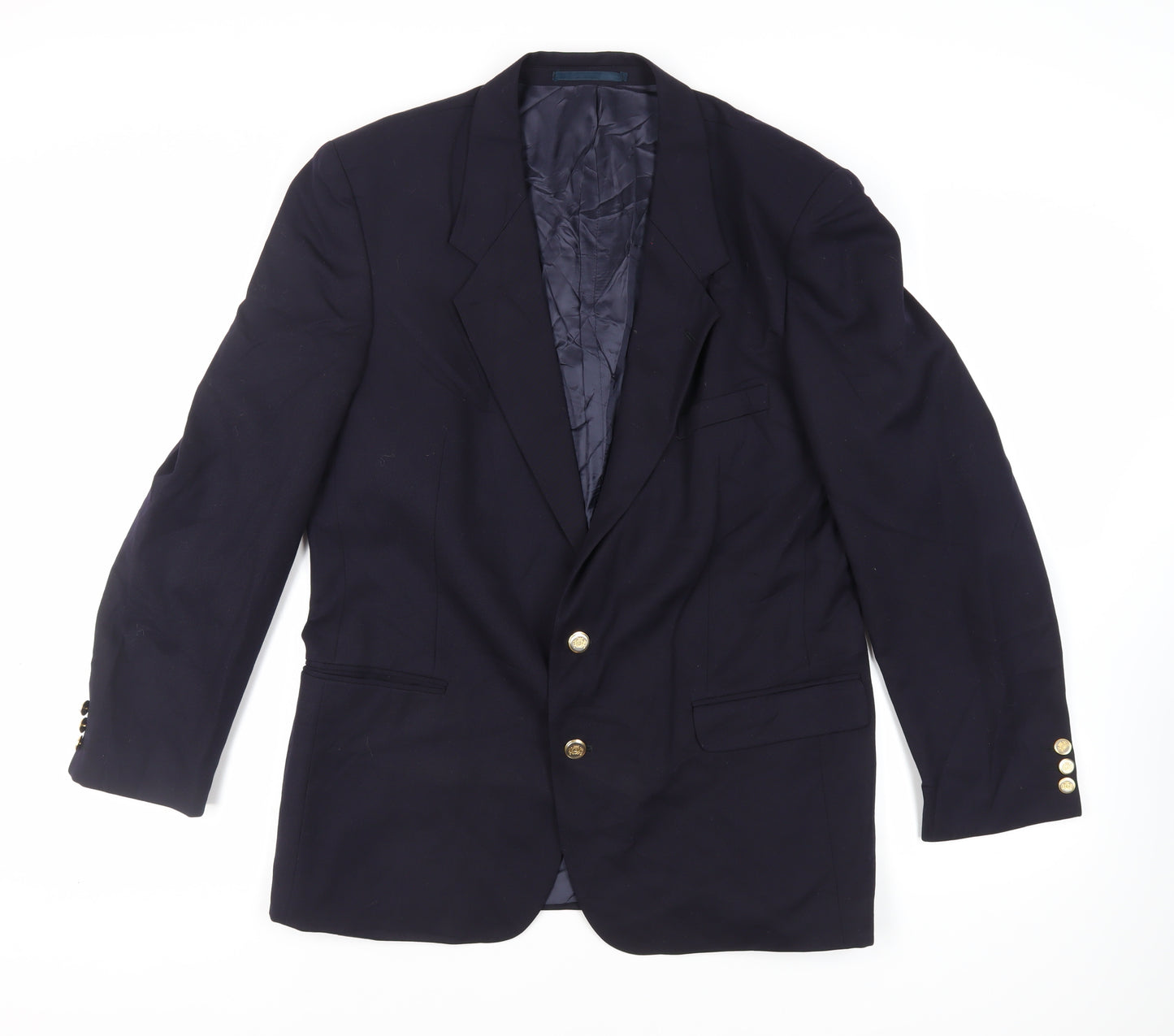 Burton Mens Blue Wool Jacket Blazer Size 42 Regular