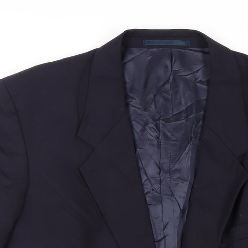 Burton Mens Blue Wool Jacket Blazer Size 42 Regular