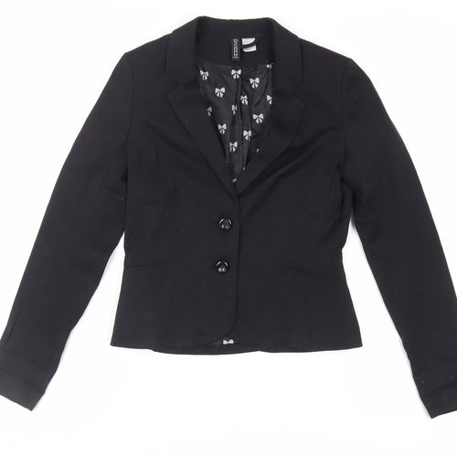 Divided by H&M Womens Black Jacket Blazer Size 8 Button
