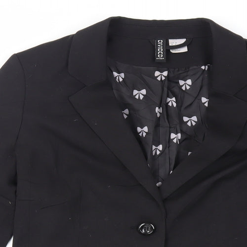 Divided by H&M Womens Black Jacket Blazer Size 8 Button