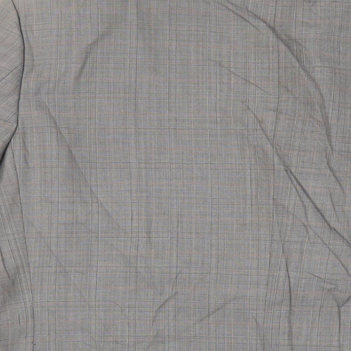 Marks and Spencer Mens Grey Plaid Wool Jacket Suit Jacket Size 40 Regular