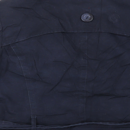 M&Co Womens Blue Jacket Size 14 Button - Belted