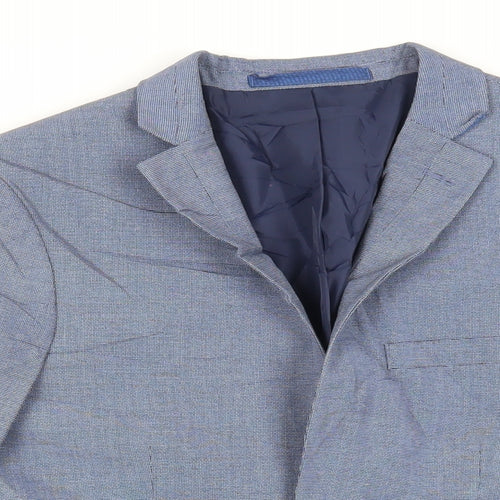 Marks and Spencer Mens Blue Polyester Jacket Suit Jacket Size 36 Regular