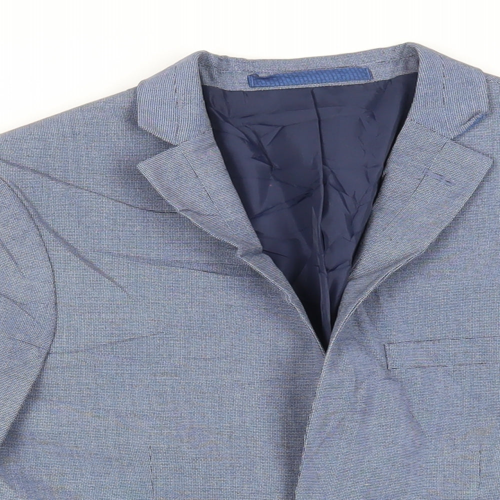 Marks and Spencer Mens Blue Polyester Jacket Suit Jacket Size 36 Regular