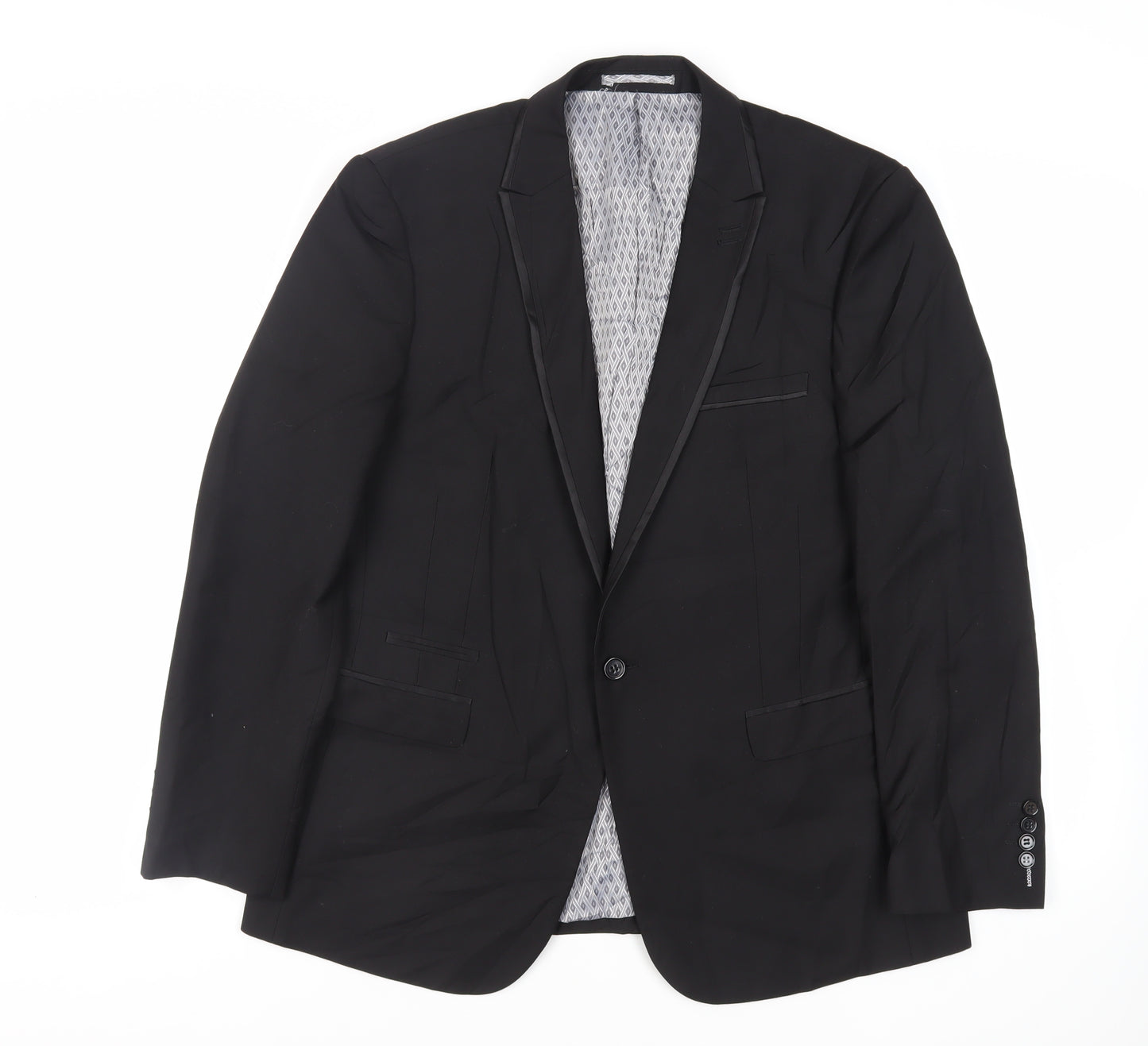 Skopes Mens Black Polyester Jacket Suit Jacket Size 42 Regular