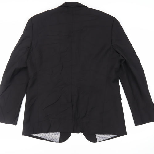 Skopes Mens Black Polyester Jacket Suit Jacket Size 42 Regular