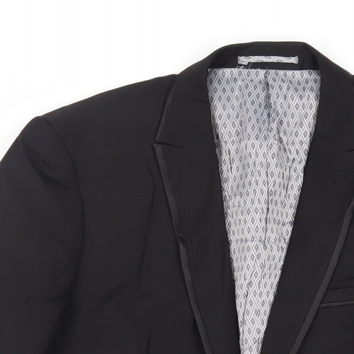 Skopes Mens Black Polyester Jacket Suit Jacket Size 42 Regular