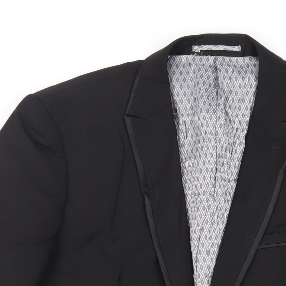 Skopes Mens Black Polyester Jacket Suit Jacket Size 42 Regular