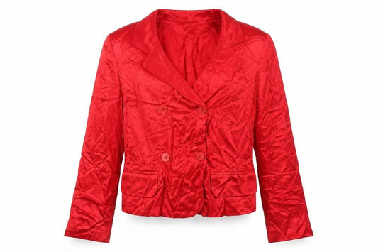Front view of Principles women’s red jacket blazer, size UK 14, button