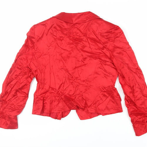 Principles Womens Red Jacket Blazer Size 14 Button