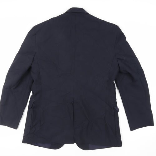Haggar Mens Blue Polyester Jacket Blazer Size 42 Regular