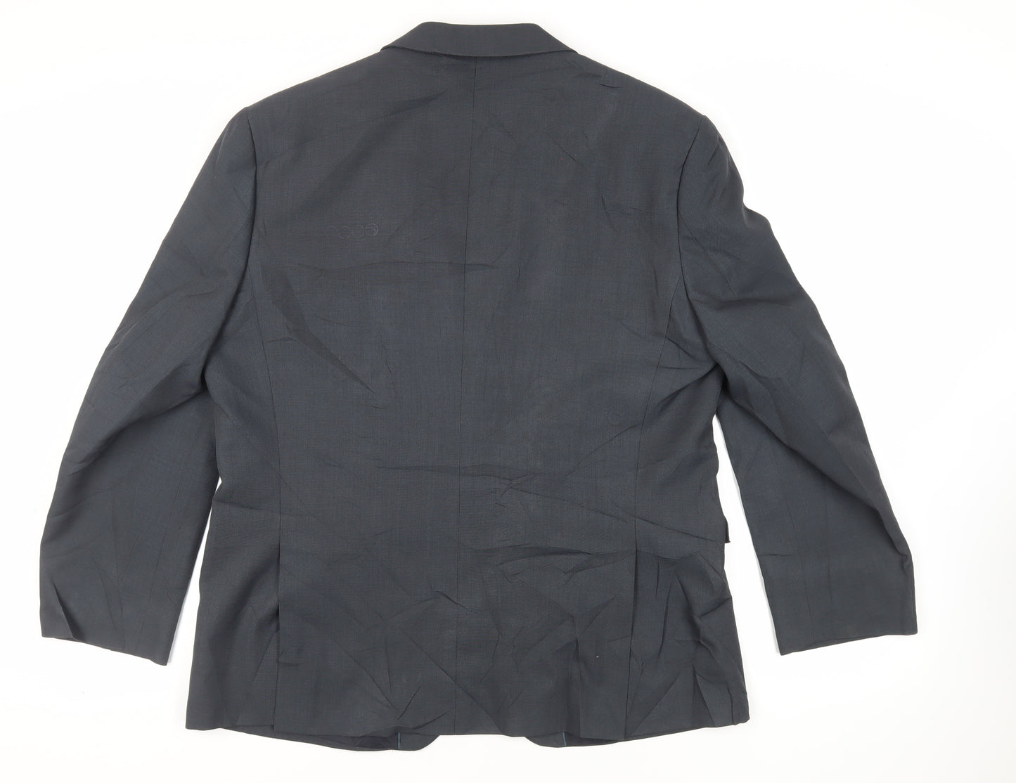 Greenwoods Mens Blue Polyester Jacket Suit Jacket Size 44 Regular