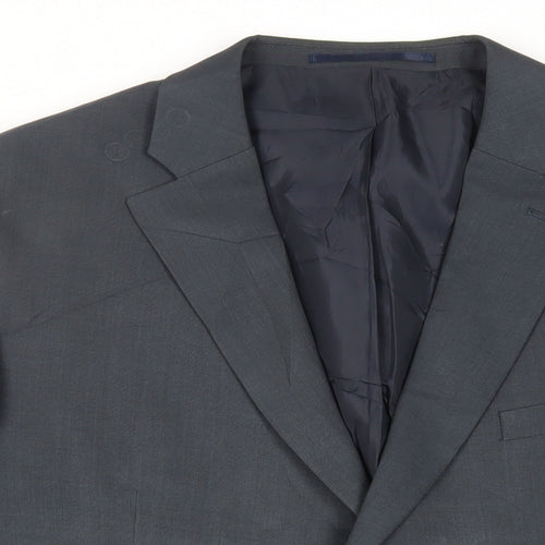 Greenwoods Mens Blue Polyester Jacket Suit Jacket Size 44 Regular