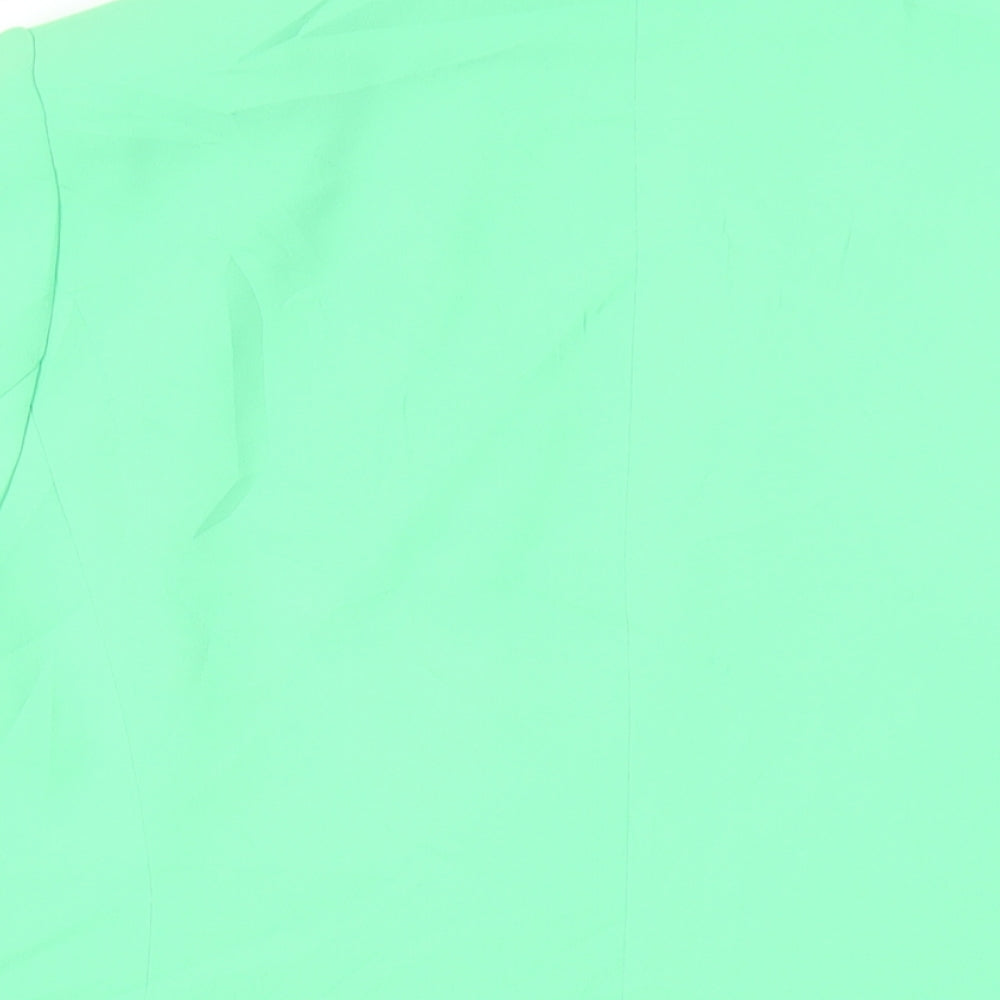 Marks and Spencer Womens Green Jacket Blazer Size 16 - Open Ruched Sleeve