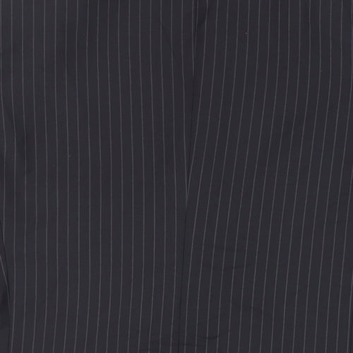Marks and Spencer Mens Black Striped Wool Jacket Suit Jacket Size 38 Regular