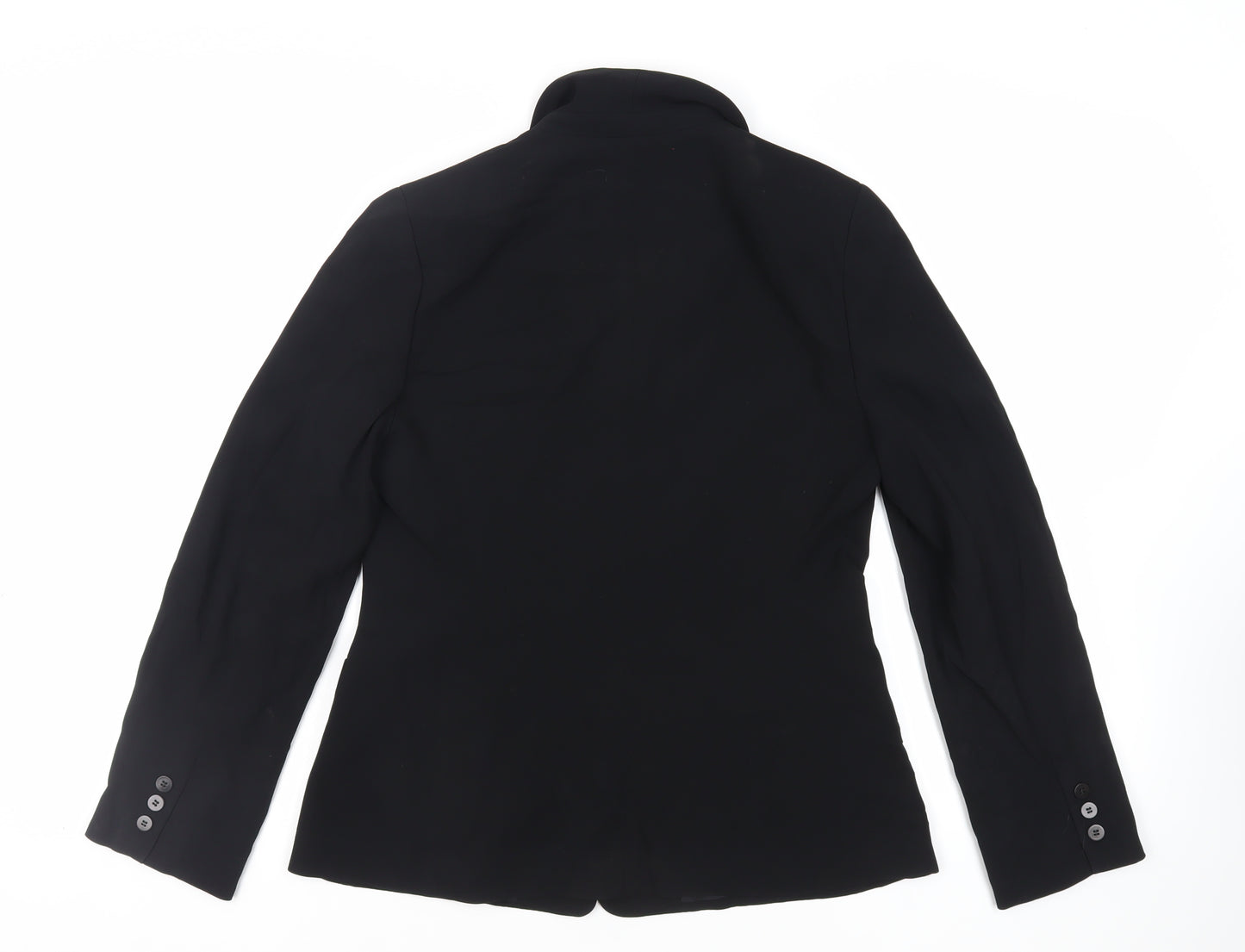 Planet Womens Black Jacket Blazer Size 12 Button - Contrasting Stitching