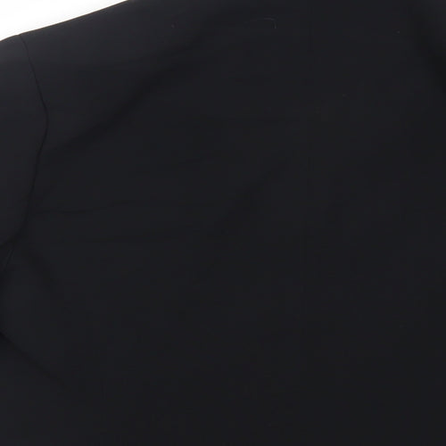 Planet Womens Black Jacket Blazer Size 12 Button - Contrasting Stitching