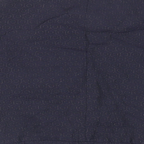 Principles Womens Blue Geometric Jacket Size 14 Zip - Textured
