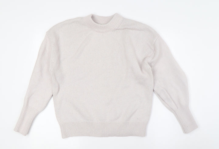 H&M Womens Purple Crew Neck Polyamide Pullover Jumper Size XS