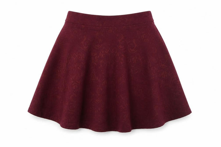 Forever 21 Womens Red Cotton A-Line Skirt Size S Zip