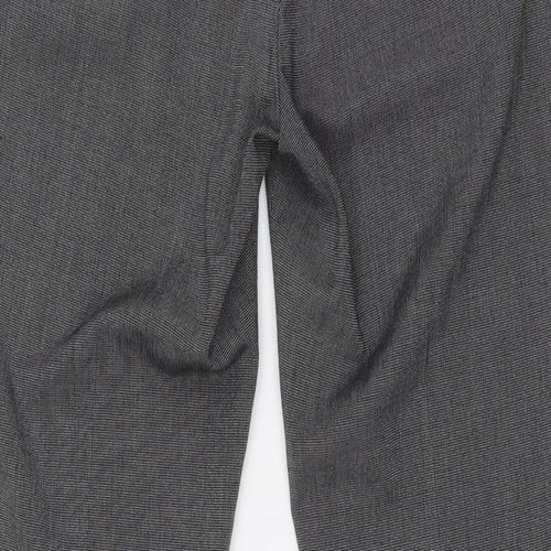 H&M Womens Grey Polyester Trousers Size 8 L30 in Regular Zip