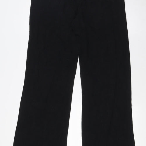 ASOS Womens Black Viscose Trousers Size 8 L38 in Regular Zip