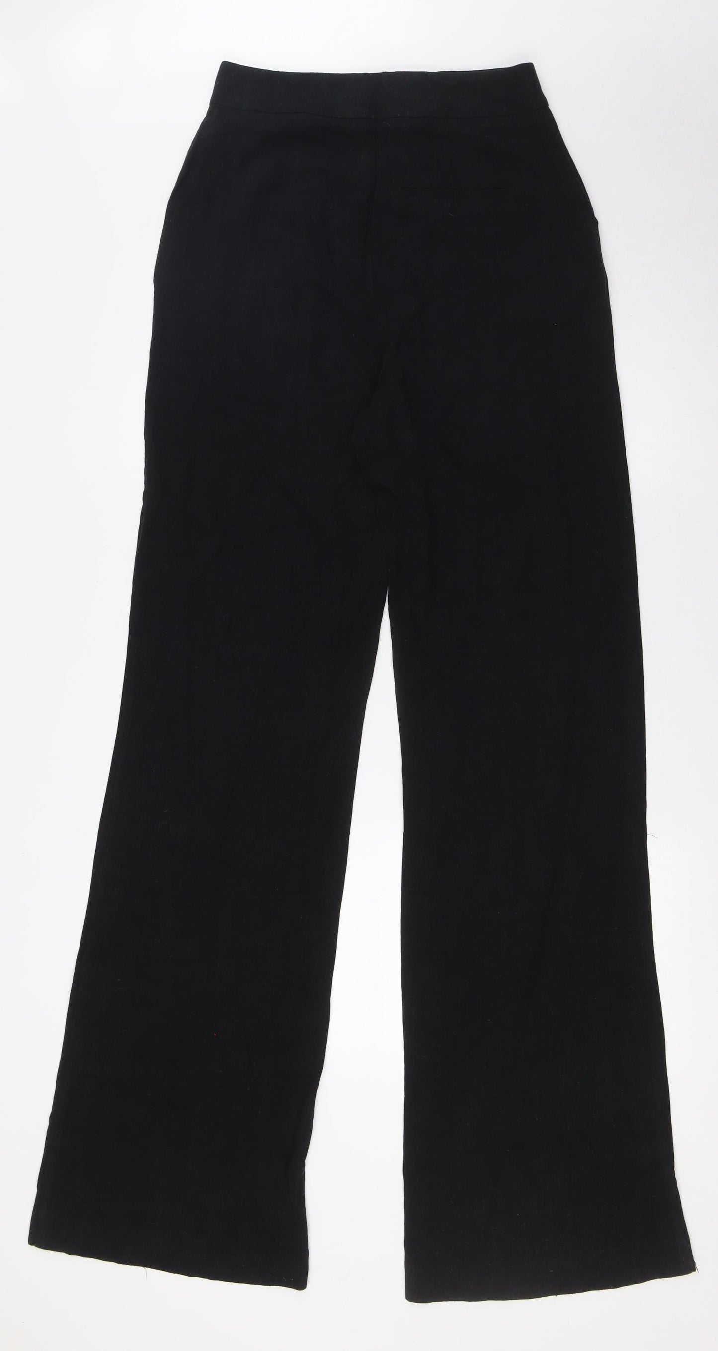 ASOS Womens Black Viscose Trousers Size 8 L38 in Regular Zip