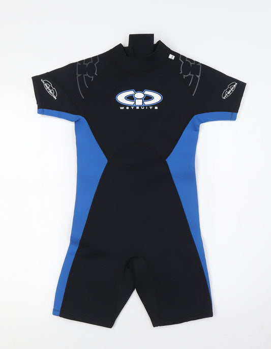 CIC Girls Black Polyester Jumpsuit One-Piece Size 9 Years L7 in Zip - Wet Suit