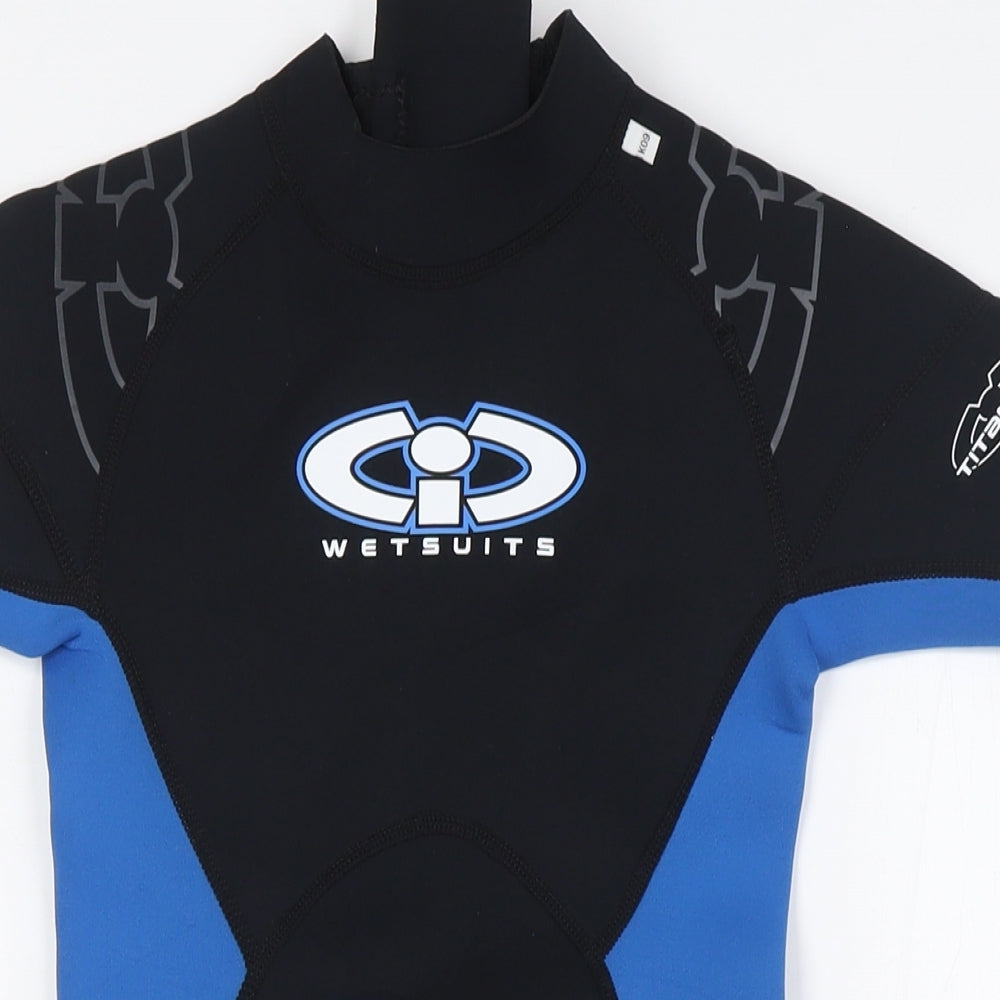 CIC Girls Black Polyester Jumpsuit One-Piece Size 9 Years L7 in Zip - Wet Suit