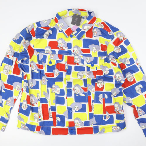 Ninemoo Womens Multicoloured Jacket Size L Button - Face Fabric