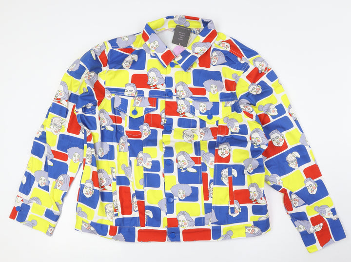 Ninemoo Womens Multicoloured Jacket Size L Button - Face Fabric