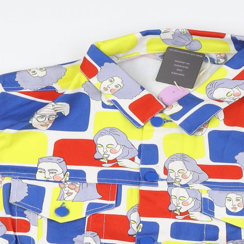Ninemoo Womens Multicoloured Jacket Size L Button - Face Fabric
