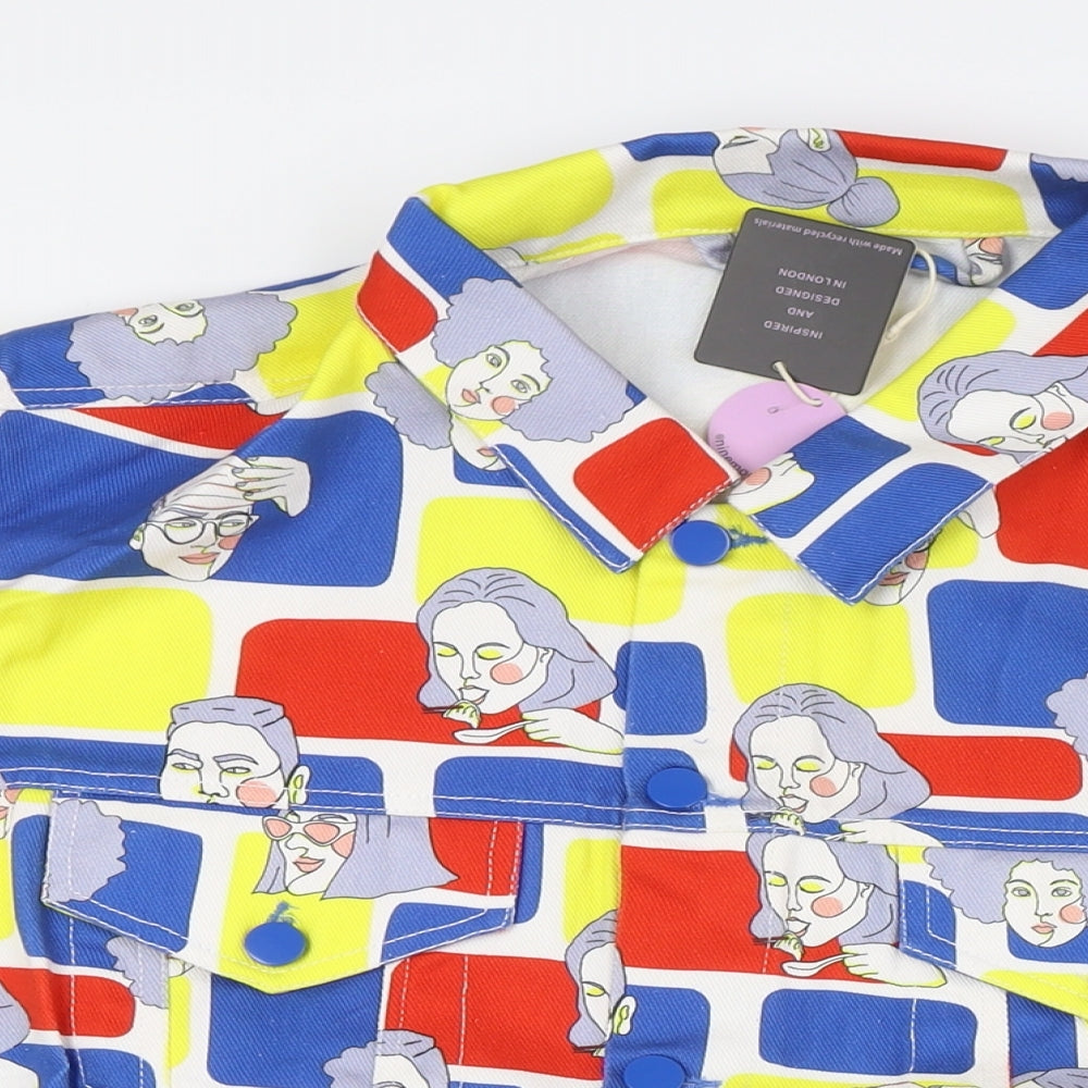 Ninemoo Womens Multicoloured Jacket Size L Button - Face Fabric