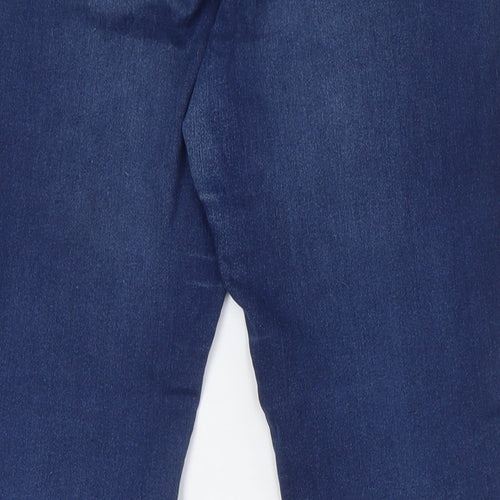 Denim & Co. Womens Blue Cotton Skinny Jeans Size 14 L31 in Regular Zip