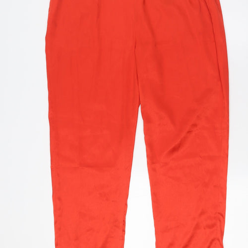 PRETTYLITTLETHING Womens Orange Solid Polyester Cami Pyjama Pants Size S