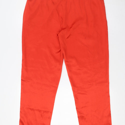 PRETTYLITTLETHING Womens Orange Solid Polyester Cami Pyjama Pants Size S