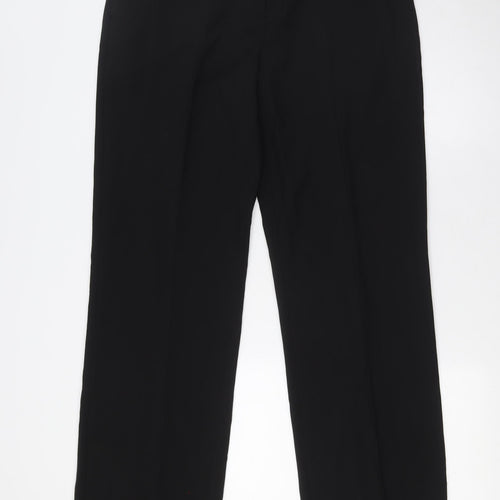 ASOS Womens Black Polyester Trousers Size 12 L35 in Regular Zip