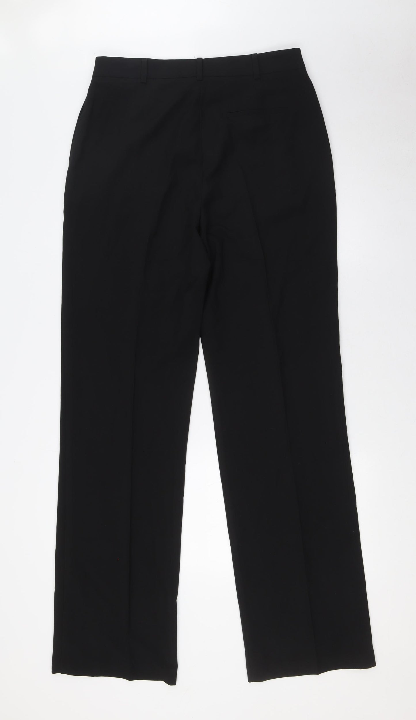 ASOS Womens Black Polyester Trousers Size 12 L35 in Regular Zip