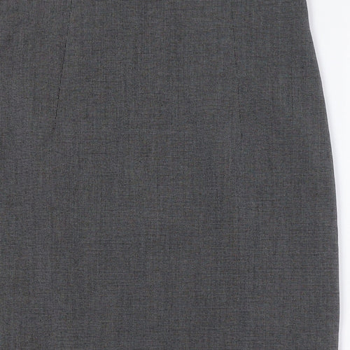H&M Womens Grey Polyester Straight & Pencil Skirt Size 10 Zip